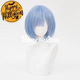 Re:Zero Starting Life in Another World Ram Rem Red Blue Short Cosplay Wig